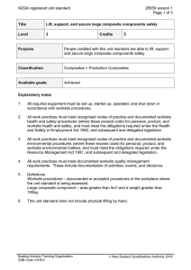 NZQA registered unit standard 26559 version 1  Page 1 of 3