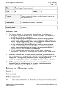 NZQA registered unit standard 23254 version 2  Page 1 of 3