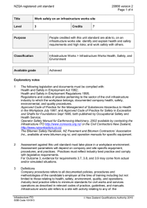 NZQA registered unit standard 20866 version 2  Page 1 of 4