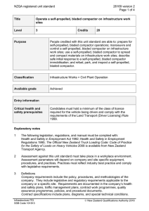 NZQA registered unit standard 26169 version 2  Page 1 of 4