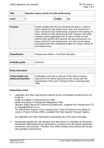 NZQA registered unit standard 26170 version 1  Page 1 of 5