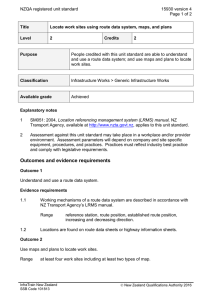 NZQA registered unit standard 15930 version 4  Page 1 of 2