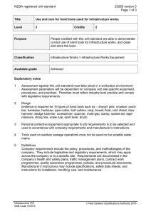 NZQA registered unit standard 23285 version 3  Page 1 of 3