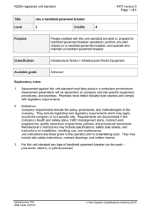 NZQA registered unit standard 6470 version 5  Page 1 of 4