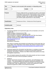 NZQA registered unit standard 13520 version 5  Page 1 of 5