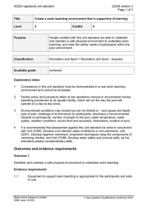 NZQA registered unit standard 22299 version 3  Page 1 of 3