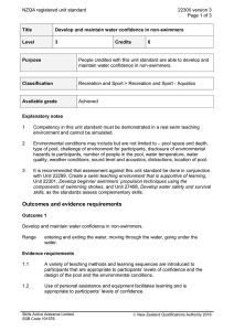 NZQA registered unit standard 22300 version 3  Page 1 of 3