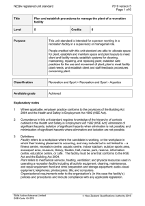 NZQA registered unit standard 7019 version 5  Page 1 of 6