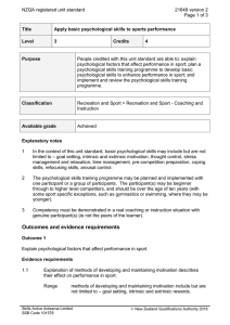 NZQA registered unit standard 21648 version 2  Page 1 of 3