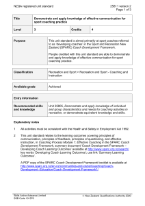 NZQA registered unit standard 25811 version 2  Page 1 of 3