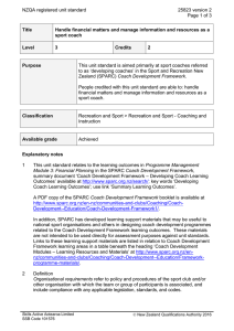 NZQA registered unit standard 25823 version 2  Page 1 of 3