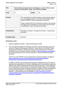 NZQA registered unit standard 25824 version 2  Page 1 of 3