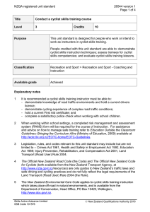 NZQA registered unit standard 26544 version 1  Page 1 of 4