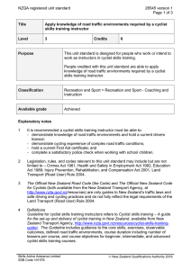 NZQA registered unit standard 26545 version 1  Page 1 of 3