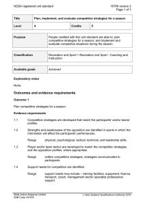 NZQA registered unit standard 16789 version 2  Page 1 of 3