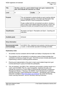 NZQA registered unit standard 25821 version 2  Page 1 of 4
