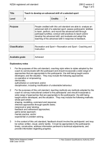 NZQA registered unit standard 20812 version 2  Page 1 of 5