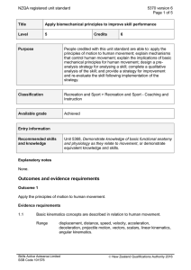 NZQA registered unit standard 5370 version 6  Page 1 of 5