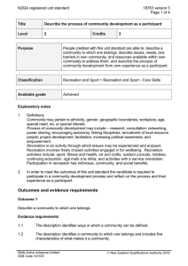 NZQA registered unit standard 18763 version 3  Page 1 of 4