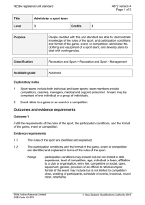 NZQA registered unit standard 4872 version 4  Page 1 of 3