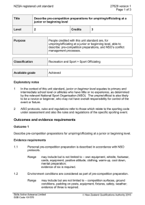 NZQA registered unit standard 27629 version 1  Page 1 of 3