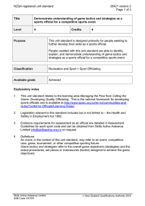 NZQA registered unit standard 26421 version 2  Page 1 of 3