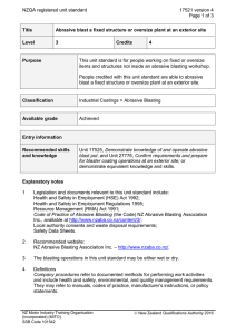 NZQA registered unit standard 17521 version 4  Page 1 of 3