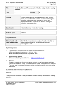 NZQA registered unit standard 17529 version 4  Page 1 of 3
