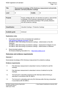 NZQA registered unit standard 17542 version 4  Page 1 of 3