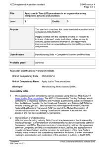 NZQA registered Australian standard 21505 version 4  Page 1 of 3