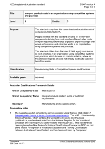 NZQA registered Australian standard 21507 version 4  Page 1 of 3