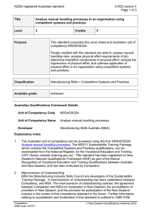 NZQA registered Australian standard 21522 version 4  Page 1 of 3