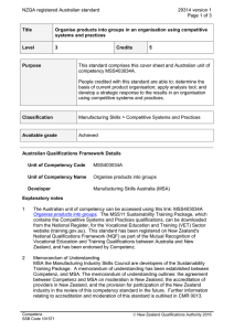 NZQA registered Australian standard 29314 version 1  Page 1 of 3