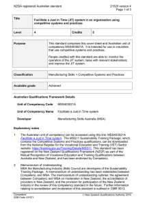 NZQA registered Australian standard 21520 version 4  Page 1 of 3