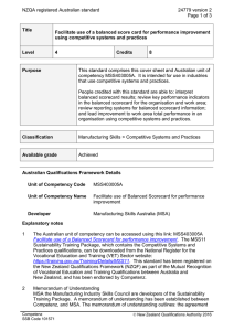 NZQA registered Australian standard 24779 version 2  Page 1 of 3