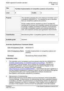 NZQA registered Australian standard 24780 version 2  Page 1 of 3