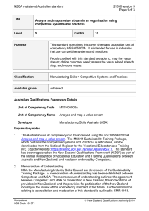 NZQA registered Australian standard 21530 version 5  Page 1 of 3