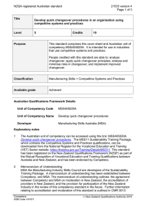 NZQA registered Australian standard 21533 version 4  Page 1 of 3