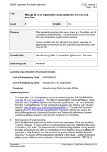 NZQA registered Australian standard 21537 version 4  Page 1 of 3