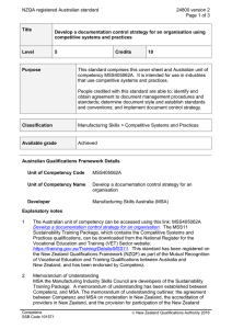 NZQA registered Australian standard 24800 version 2  Page 1 of 3
