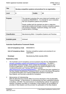 NZQA registered Australian standard 24786 version 2  Page 1 of 3