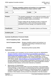 NZQA registered Australian standard 24788 version 2  Page 1 of 3