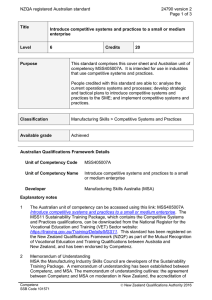 NZQA registered Australian standard 24790 version 2  Page 1 of 3