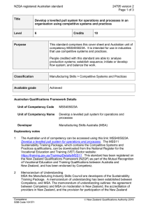 NZQA registered Australian standard 24795 version 2  Page 1 of 3