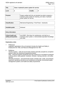 NZQA registered unit standard 20599 version 2  Page 1 of 3
