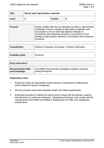 NZQA registered unit standard 20656 version 2  Page 1 of 5