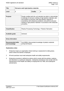 NZQA registered unit standard 20657 version 2  Page 1 of 5
