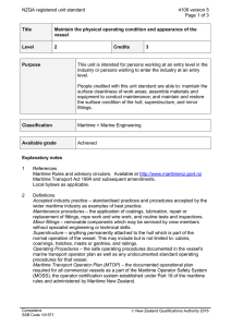 NZQA registered unit standard 4108 version 5  Page 1 of 3