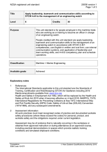 NZQA registered unit standard 29356 version 1  Page 1 of 3