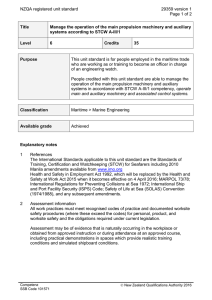 NZQA registered unit standard 29359 version 1  Page 1 of 2
